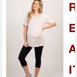 Pink blush active cross over maternity top